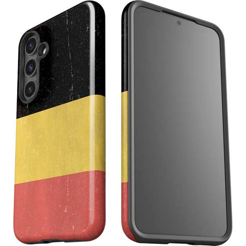 Belgium Flag Distressed Galaxy S24 Plus Impact Case
